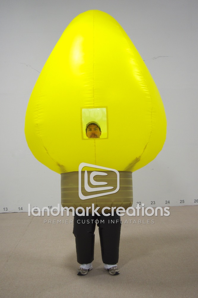 Brookfield Zoo Inflatable Christmas Light Bulb Costume - Yellow