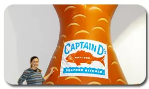 Captain D's Inflatable Fishtail for Franchise Marketing