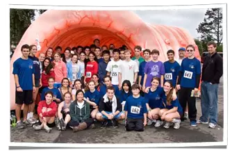 Strides for Life Inflatable Colon at Fundraising Race Event
