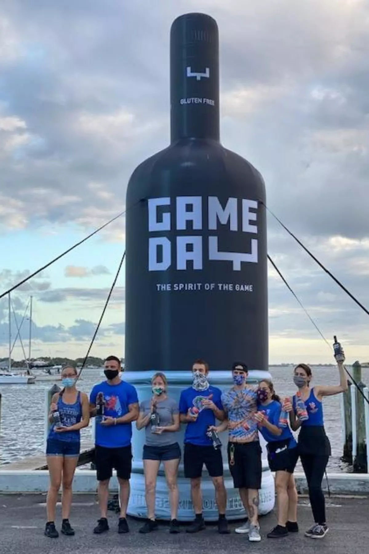 Game Day Inflatable Vodka Bottle at Event