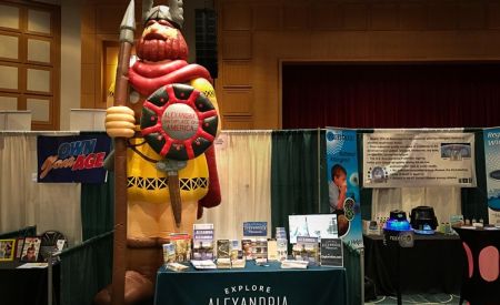 Little Ole Inflatable Viking Mascot at Visitor Center